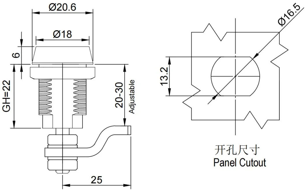 Compression Latchs Stainless Steel Square Quarter Turn Cam Lock Railway Bus Latch Emka Safety Lock