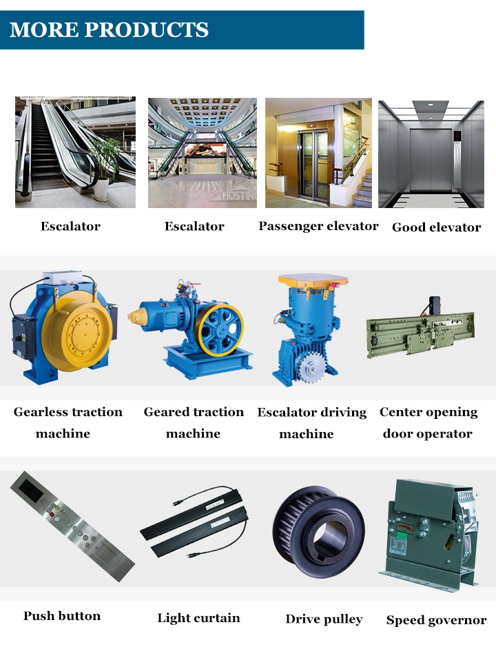 Passenger Elevator with Gearless Traction Machine, Support Professional Sevice